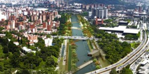 Megapark along the Medellin river