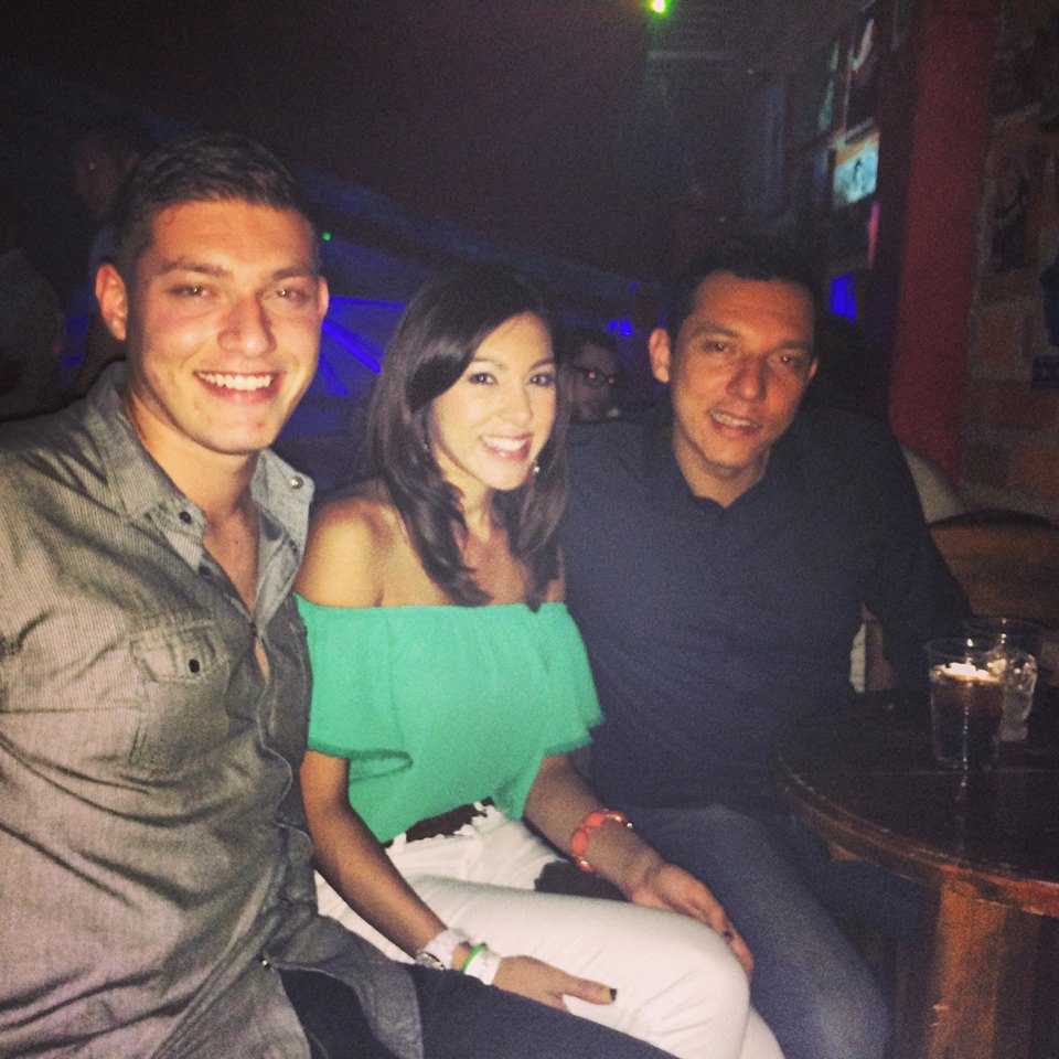 With my brother and my sister in Babylon night club in Medellin