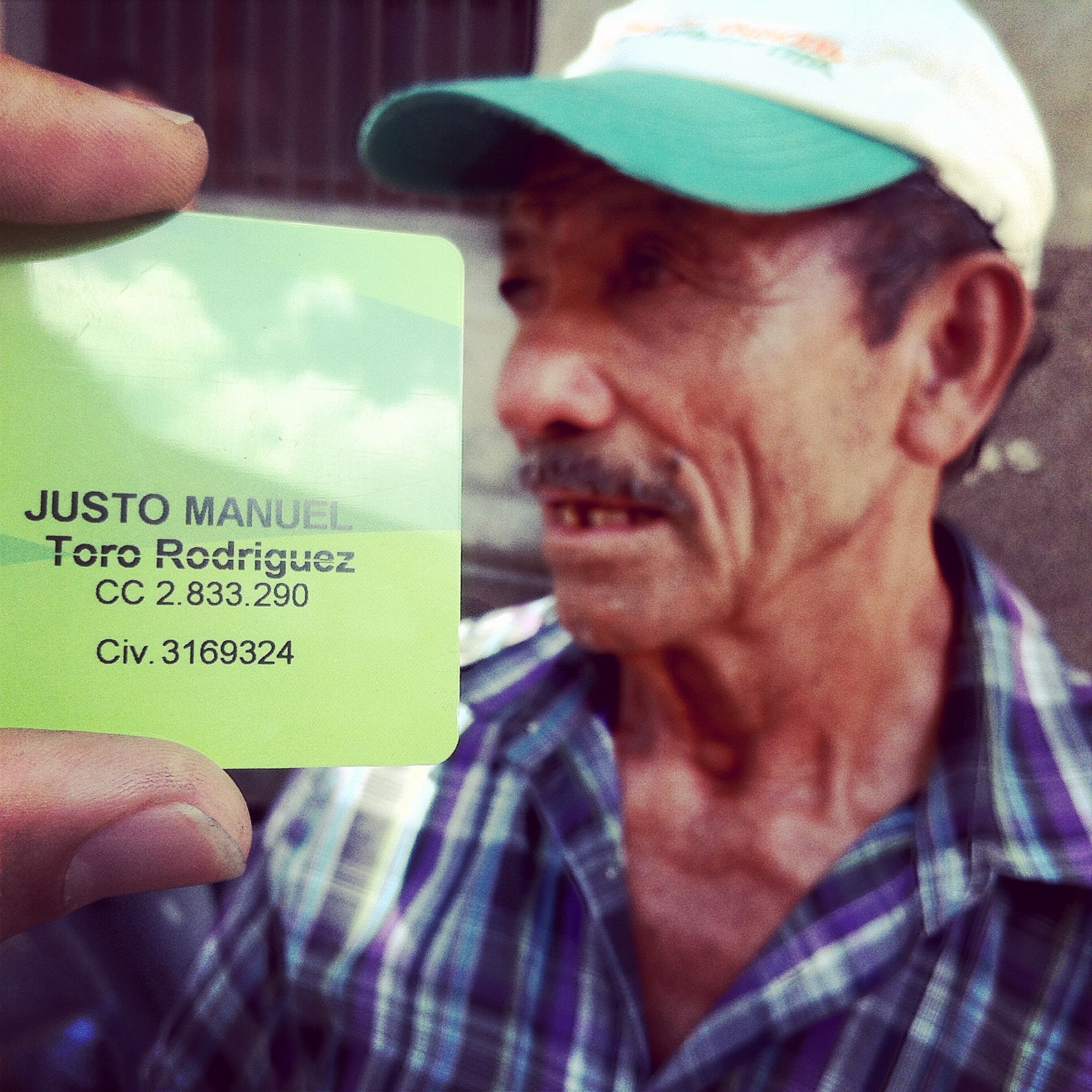 Justo Manuel get's a civica card.