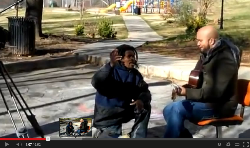 Homeless Man Sings with Carlos Whittaker, a very Moving Performance